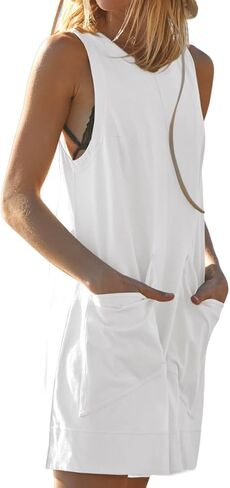 Women's Overalls Casual Summer Fashion Rompers Loose Short Bib Jumpsuits with Pockets in Saudi Arabia