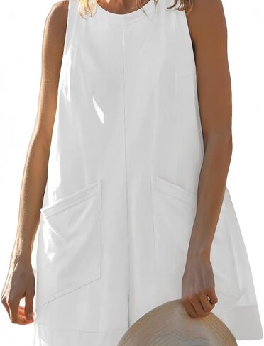 Women's Overalls Casual Summer Fashion Rompers Loose Short Bib Jumpsuits with Pockets in Saudi Arabia