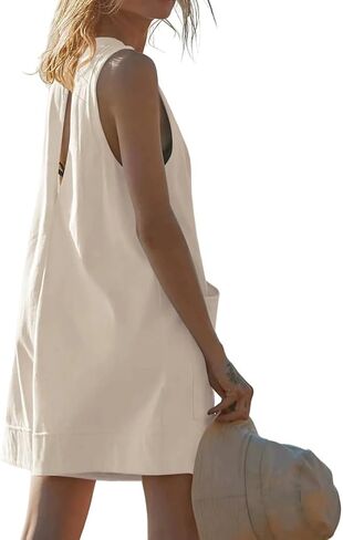 Women's Overalls Casual Summer Fashion Rompers Loose Short Bib Jumpsuits with Pockets in Saudi Arabia
