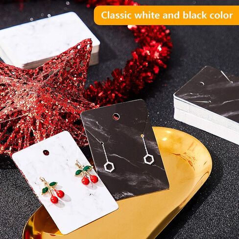 800 Pieces Earring Necklace Card Jewelry Display Earring Holder Cards Set, 200 Pieces Marble Display Card, 200 Pieces Self-Seal Bags, 400 Pieces Earring Backs for Jewelry Display (Purple, Pink) in Saudi Arabia