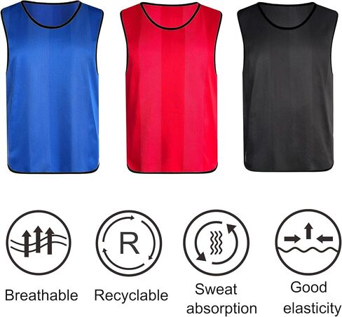 Senston Sports Pinnies 6 حزمة سترات التدريب Scrimmage الفانيلة المرايل الكبار الشباب لكرة القدم كرة القدم كرة السلة الكرة الطائرة in Kuwait