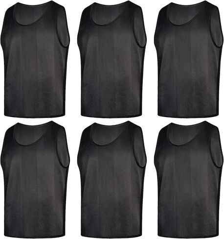 Senston Sports Pinnies 6 حزمة سترات التدريب Scrimmage الفانيلة المرايل الكبار الشباب لكرة القدم كرة القدم كرة السلة الكرة الطائرة in Kuwait