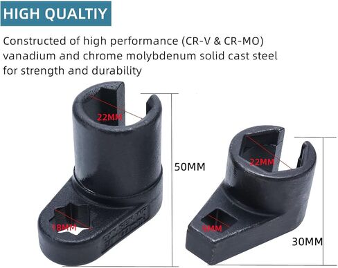 KUNTEC 3 قطعة مستشعر الأوكسجين للسيارات مجموعة مقابس 1/2 "و 3/8" محرك 7/8 "22 مللي متر العالمي الأوكسجين الاستشعار التبديل المقبس in Kuwait