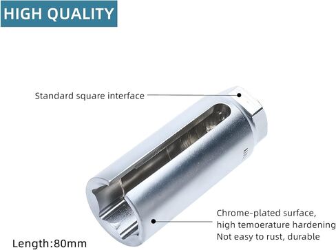 KUNTEC 3 قطعة مستشعر الأوكسجين للسيارات مجموعة مقابس 1/2 "و 3/8" محرك 7/8 "22 مللي متر العالمي الأوكسجين الاستشعار التبديل المقبس in Kuwait