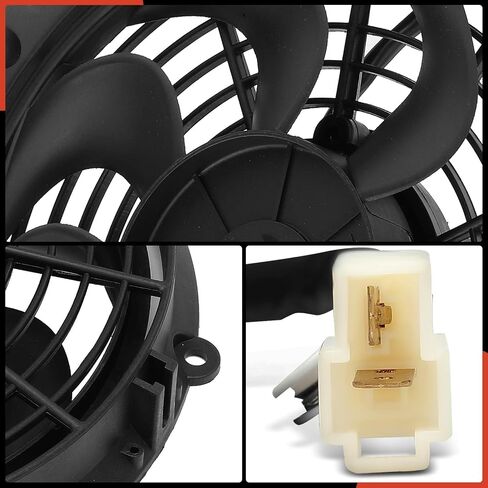 A-Premium 6.5'' 6.5 inch Slim Fan Pull Universal Electric Radiator Cooling Fan Assembly, 12V 80W with Mount Kit in Saudi Arabia