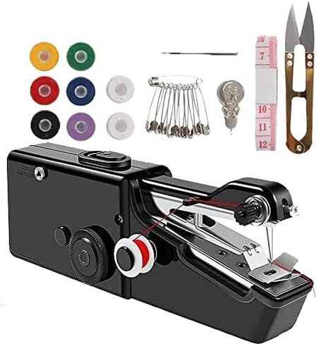 Black Handheld Sewing Machine, Mini Portable Electric Sewing Machine for Adult, Easy to Use and Fast Stitch Suitable for Clothes,Fabrics, DIY Home Travel in Kuwait