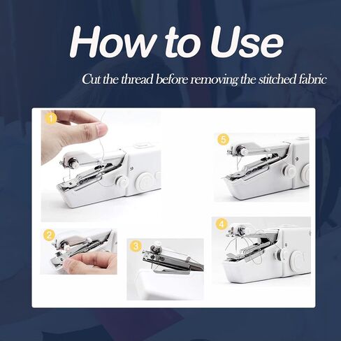 Black Handheld Sewing Machine, Mini Portable Electric Sewing Machine for Adult, Easy to Use and Fast Stitch Suitable for Clothes,Fabrics, DIY Home Travel in Kuwait