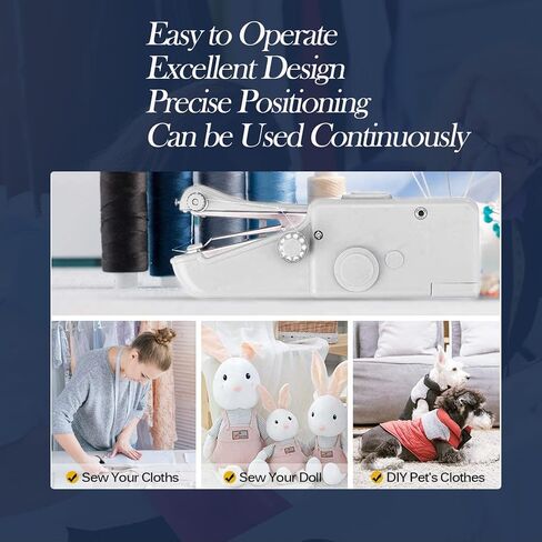 Black Handheld Sewing Machine, Mini Portable Electric Sewing Machine for Adult, Easy to Use and Fast Stitch Suitable for Clothes,Fabrics, DIY Home Travel in Kuwait