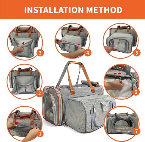 Mr. Peanut's Expandable Airline Approved Soft Sided Pet Carrier, Low Profile Gold Series Tote, Premium Brand Self Locking Zippers, Plush Faux Fleece Bedding with a Sturdy Plywood Base (Deja Blue) in Saudi Arabia