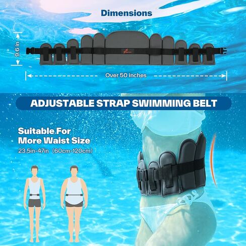 Aqua Belt Water Aerobics Equipment: Sportneer Aqua Float Belts Swimming Pool Exercise Set with Adjustable Buoyancy Blocks Jogger Floatation Belt for Adults Youth Aquatic Fitness Training in Saudi Arabia
