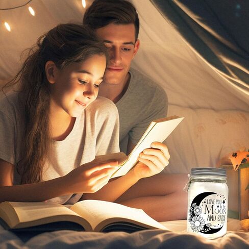 Mason Jar Lights Decor - Valentines Day Gifts for Her, Wife, Girlfriend, Couple & Birthday Gifts for Women, Girl, Kids, Mom, Daughter, Bestie, Friends, Soul Sister - 10 LEDs Home Decorations in Saudi Arabia