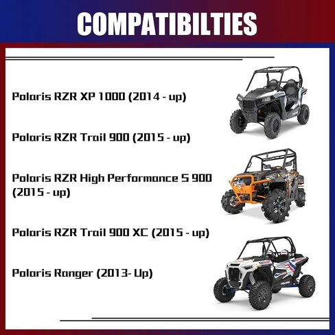 فواصل عجلة FLYCLE 4x156 ATV لـ 2013-2021 Polaris Ranger، 2015-2021 Polaris RZR، 2014-2021 Polaris RZR XP 1000، فاصل عجلة 1.5 بوصة 4X156 مم مع مسامير M12x1.5 وتجويف مركزي 131 مم in Kuwait