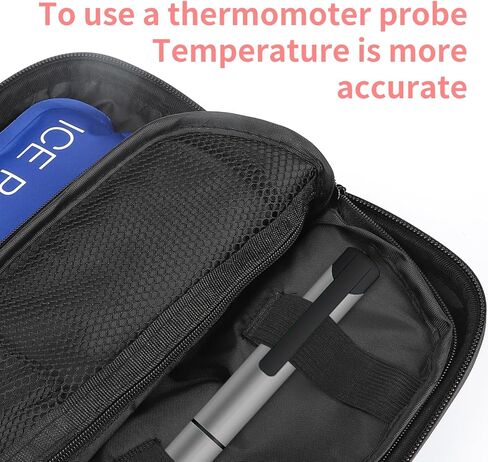 Insulin Cooler Travel Case with 2 Ice Pack, TSA Approved 24h Portable Insulated Refrigerated Diabetics Medicine Carrying Bag with Thermometer Temperature Display Medicine Organizer Bag in Kuwait