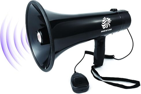 Bullhorn Megaphone with Siren & Volume Control/Recorder - Waterproof 15W Reliable and Consistent Performance, 200-sec Voice Recording with Maximum Range 1093Yards in Saudi Arabia