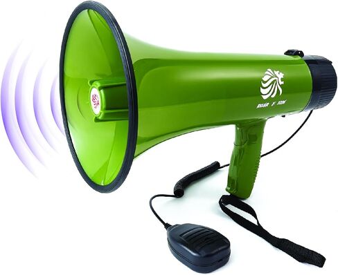 Bullhorn Megaphone with Siren & Volume Control/Recorder - Waterproof 15W Reliable and Consistent Performance, 200-sec Voice Recording with Maximum Range 1093Yards in Saudi Arabia