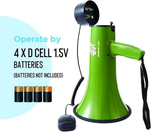 Bullhorn Megaphone with Siren & Volume Control/Recorder - Waterproof 15W Reliable and Consistent Performance, 200-sec Voice Recording with Maximum Range 1093Yards in Saudi Arabia