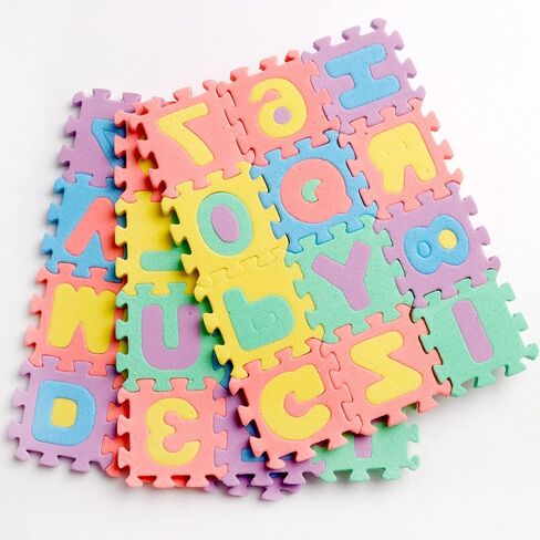 180 قطعة من السجادة الإسفنجية الصغيرة الملونة المتشابكة للحروف الأبجدية والأرقام، مكعبات ألغاز صغيرة مبتكرة لأرضية المنزل الصغير، ديكور in Kuwait