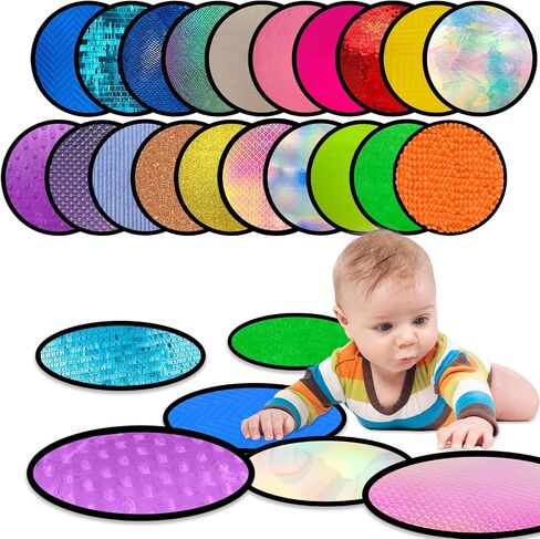 10 Sets Sensory Mats for Autistic Children Textured Sensory Tiles Toddlers with Sensory Lssues Tactile Sensory Walls Fidgeting Educational Activity (Various Shapes) in Saudi Arabia