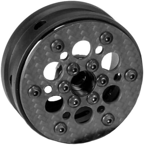 TRX4 1.9 Inch beadlock Wheels,4PCS Crawler Carbon Fiber Wheels Rims for 1/10 RC Crawler Cheater Rigs Capra SCX10 TRX4 TF2 Gmade R1 Element Enduro 1.9S DIY(black B) in Saudi Arabia