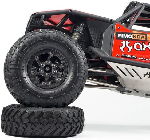 TRX4 1.9 Inch beadlock Wheels,4PCS Crawler Carbon Fiber Wheels Rims for 1/10 RC Crawler Cheater Rigs Capra SCX10 TRX4 TF2 Gmade R1 Element Enduro 1.9S DIY(black B) in Saudi Arabia