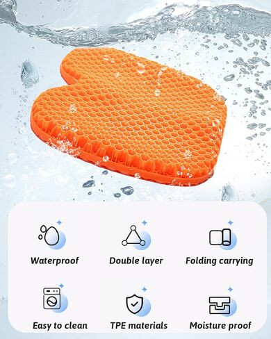 Anti Slip Kayak Gel Seat Cushion, Waterproof Large & Thick Kayak Seat Pad for it in Kayak Chair, Boat Canoe Rowing Stadium Pad Kayak Accessories for Fishing Kayak in Saudi Arabia