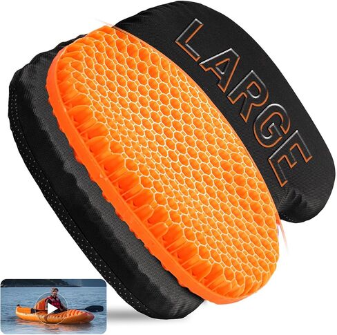 Anti Slip Kayak Gel Seat Cushion, Waterproof Large & Thick Kayak Seat Pad for it in Kayak Chair, Boat Canoe Rowing Stadium Pad Kayak Accessories for Fishing Kayak in Saudi Arabia