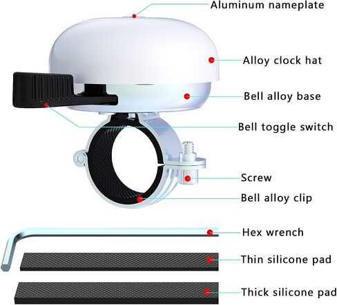 Greallthy Bike Bell Classic Bike Bells for Adults Kids, Bicycle Bell for Handlebars Adult, Loud Sound Beach Cruiser Mountain Bike Bell Accessories. in Saudi Arabia