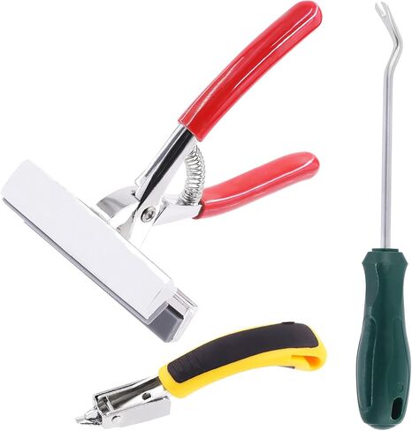 مجموعة كماشة قماشية من 3 قطع، أداة إزالة الدبابيس وأداة سحب، كماشة احترافية للتمدد من القماش مع مقبض إرجاع زنبركي 4-3/4 بوصة قبضة واسعة لتمديد اللوحة الزيتية القماشية in Kuwait