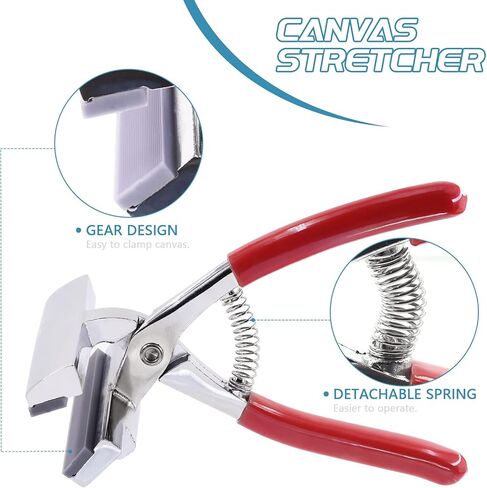 مجموعة كماشة قماشية من 3 قطع، أداة إزالة الدبابيس وأداة سحب، كماشة احترافية للتمدد من القماش مع مقبض إرجاع زنبركي 4-3/4 بوصة قبضة واسعة لتمديد اللوحة الزيتية القماشية in Kuwait