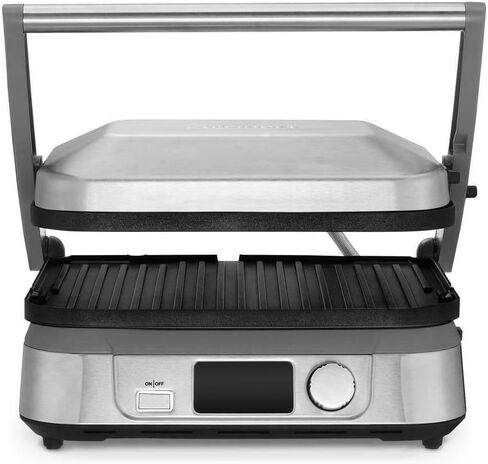 Cuisinart GR-5B Series Griddler FIVE with Two Griddler Waffle Plates and Heavy Duty Small Grill Brush Bundle (3 Items) in Saudi Arabia