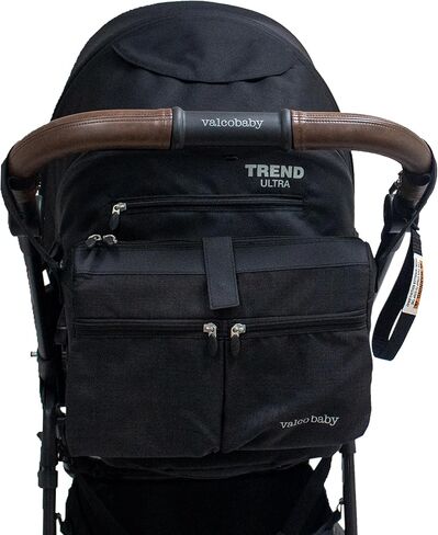 Caddy Organizer Bag, Diaper Bag with 3 Inner Compartments, Insulated Lining and Gel Packs, Shoulder Strap, Fits on Stroller (Night Black) in Saudi Arabia