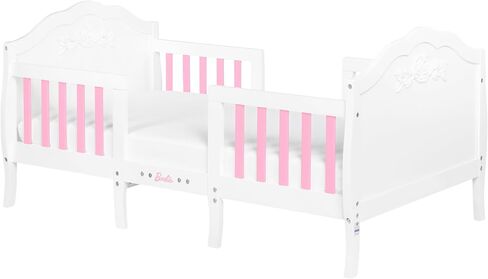Evolur Barbie Rose 3-in-1 Toddler Bed, Pink and White in Saudi Arabia