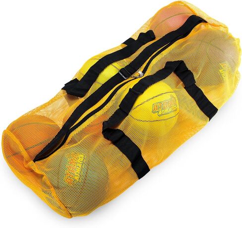 حقيبة كرة رياضية شبكية مقاس 99 سم ​​من Crown Sporting Goods مع حزام كتف قابل للتعديل، واق من المطر كبير الحجم - رائعة لحمل معدات الصالة الرياضية والقمصان والغسيل in Saudi Arabia