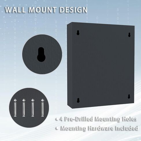 Key Box with Lock, Key Cabinet Wall Mount with 24 Tags, Metal Key Lock Box Wall Mount with 24 Hooks, Key Organizer for Car Dealer, Property Manager, Hotel 14.1×12.2×3.9 inch in Saudi Arabia