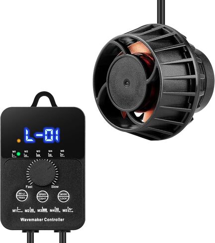 3400GPH حوض السمك موجة صانع DC24V رأس الطاقة مع التركيب المغناطيسي ، صانع الموجات مع وحدة تحكم لخزانات الأسماك 100-200 جالون in Kuwait