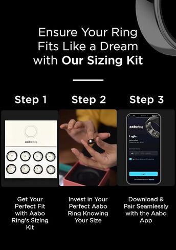 حلقة ذكية، حلقة يمكن ارتداؤها لتعقب النوم، أجهزة تتبع النشاط واللياقة البدنية، حلقة سهلة الاتصال للرجال والنساء، مقاومة للماء حتى 50 مترًا، عمر البطارية 7 أيام (الحجم 10، أسود غامق) in Kuwait