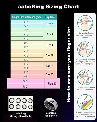 حلقة ذكية، حلقة يمكن ارتداؤها لتعقب النوم، أجهزة تتبع النشاط واللياقة البدنية، حلقة سهلة الاتصال للرجال والنساء، مقاومة للماء حتى 50 مترًا، عمر البطارية 7 أيام (الحجم 10، أسود غامق) in Kuwait
