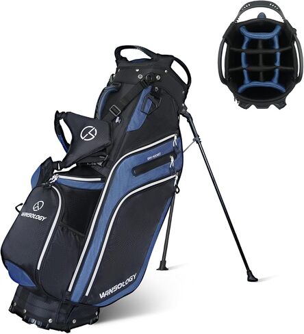 Golf Bag Travel Club Stand Ball Cart Support Pole Pouch Camo Stand Gifts Airlines for Men Womens Small Lightweight Golf Bag Organizer Storage. 14 Way Full Length Dividers. in Kuwait