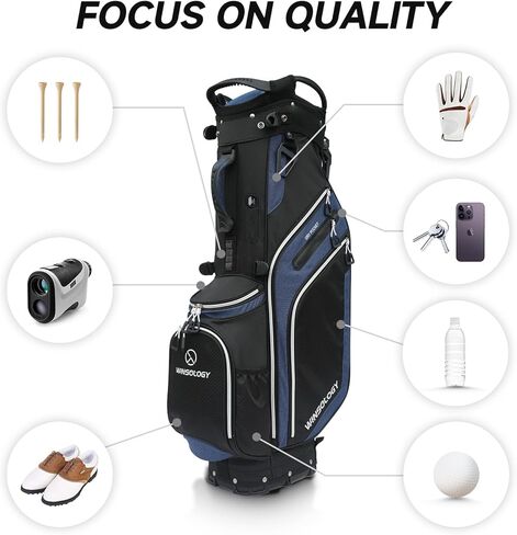 Golf Bag Travel Club Stand Ball Cart Support Pole Pouch Camo Stand Gifts Airlines for Men Womens Small Lightweight Golf Bag Organizer Storage. 14 Way Full Length Dividers. in Kuwait