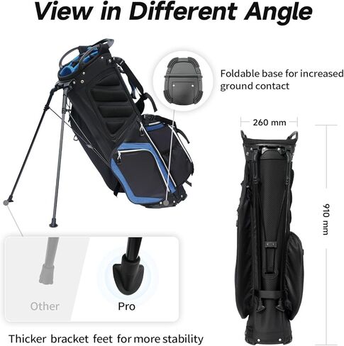 Golf Bag Travel Club Stand Ball Cart Support Pole Pouch Camo Stand Gifts Airlines for Men Womens Small Lightweight Golf Bag Organizer Storage. 14 Way Full Length Dividers. in Kuwait