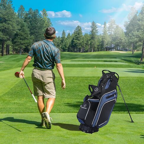 Golf Bag Travel Club Stand Ball Cart Support Pole Pouch Camo Stand Gifts Airlines for Men Womens Small Lightweight Golf Bag Organizer Storage. 14 Way Full Length Dividers. in Kuwait