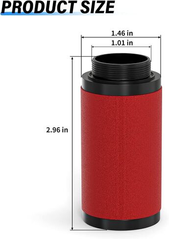 TAILONZ PNEUMATIC 0.01 Micron Red Filter Cartridge Replacement Kit for Industrial 3 and 4 Stage Filters for Use with 1/2" and 3/4" Industrial Filters in Saudi Arabia