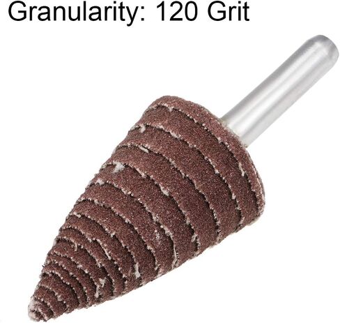 عجلة رفرف كاشطة على شكل مخروطي 25 مم من Uxcell ساق 1/4 بوصة لإزالة الأزيز وتلميع الصنفرة 240 حصى 10 قطع in Kuwait