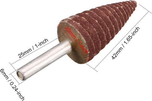 uxcell 25mm Cone Shape Abrasive Flap Wheel 1/4" Shank for Deburring Sanding Polishing 240 Grits 10 Pcs in Saudi Arabia