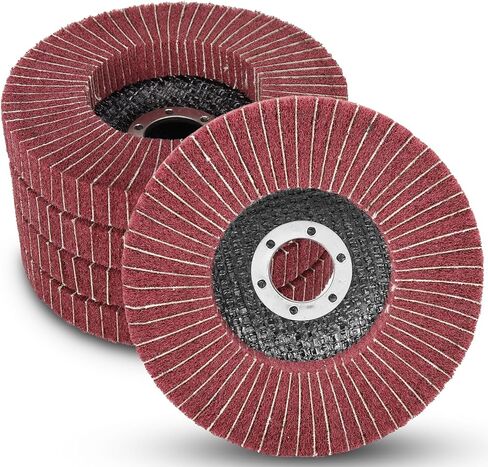 5Pcs 4.5" x 7/8" Nylon Fiber Flap Disc Polishing Grinding Wheel,Scouring pad Buffing Wheel for Angle Grinder, Polishing Tools (Grit 800) in Saudi Arabia