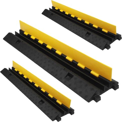 3 حزمة من المطاط كابل منحدر خرطوم كابل حامي منحدر 2 قناة 22000 رطل الحمولة سرعة المرور عثرة الأسلاك خطوط الطاقة تمديد غطاء الحبل للداخلية في الهواء الطلق in Kuwait