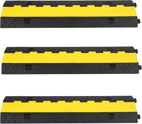 3 حزمة من المطاط كابل منحدر خرطوم كابل حامي منحدر 2 قناة 22000 رطل الحمولة سرعة المرور عثرة الأسلاك خطوط الطاقة تمديد غطاء الحبل للداخلية في الهواء الطلق in Kuwait