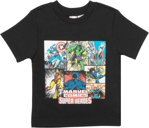 Marvel Comics Avengers and Spider-Man Boys 3-Piece Pants Set, Two Short Sleeve T-Shirts & Jogger Pants 3-Pack Bundle Set in Saudi Arabia