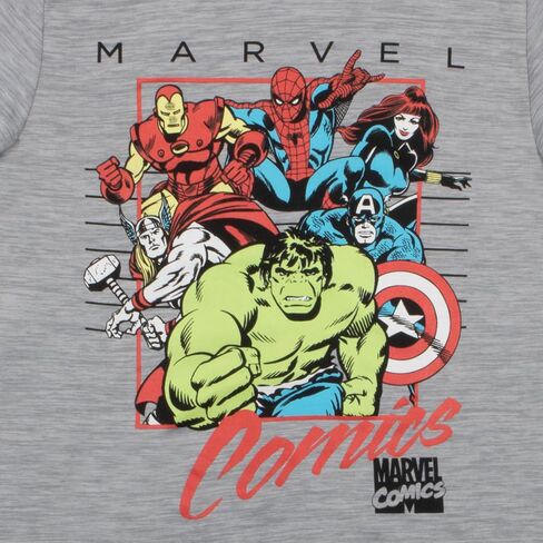 Marvel Comics Avengers and Spider-Man Boys 3-Piece Pants Set, Two Short Sleeve T-Shirts & Jogger Pants 3-Pack Bundle Set in Saudi Arabia