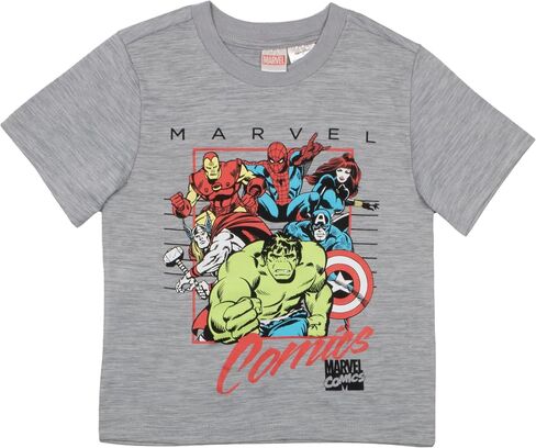 Marvel Comics Avengers and Spider-Man Boys 3-Piece Pants Set, Two Short Sleeve T-Shirts & Jogger Pants 3-Pack Bundle Set in Saudi Arabia